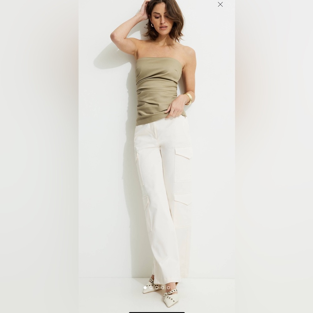 Cream Cargo Pants
